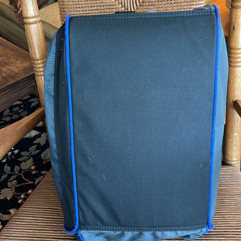 C9 by Champion Gym Duffle Travel Bag Grey Royal Blue Trim 17”x 11” x 10” unisex
